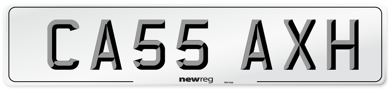 CA55 AXH Number Plate from New Reg